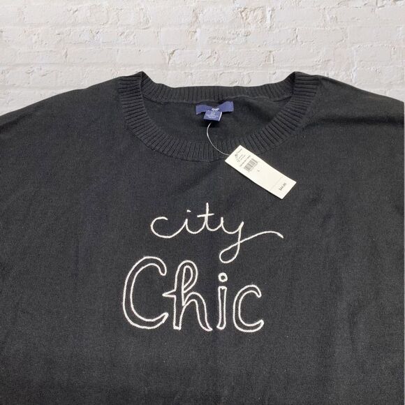 Gap Black City Chic Sweater size Large NEW - Picture 3 of 8